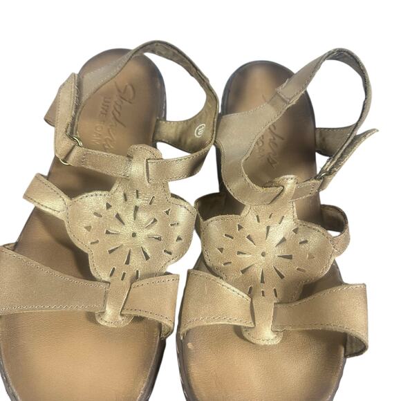 Skechers Brown Comfort Sandals Women’s Size 10 Open Toe Hook & Loop Casual Shoe - Picture 8 of 11